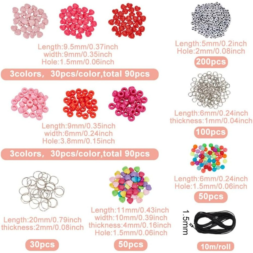 610 Pcs Beaded Keychain Making - Daith Heart Ring 리뷰 및 가격