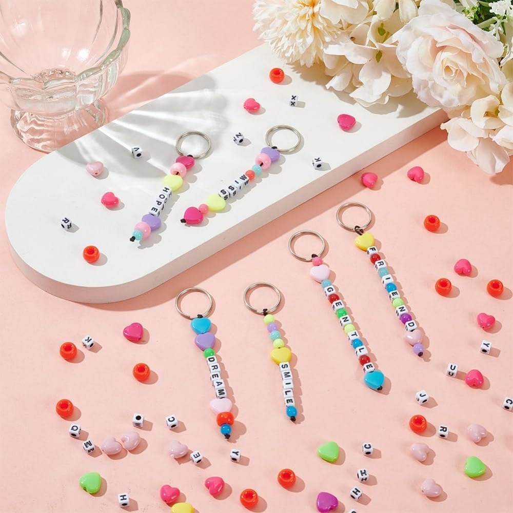 610 Pcs Beaded Keychain Making - Daith Heart Ring 리뷰 및 가격