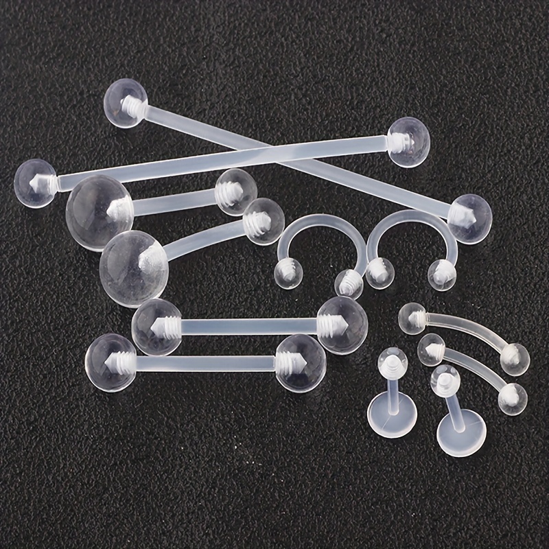 2pcs/12pcs Clear Retainers Pie - Body Jewelry Industrial 리뷰 및 가격