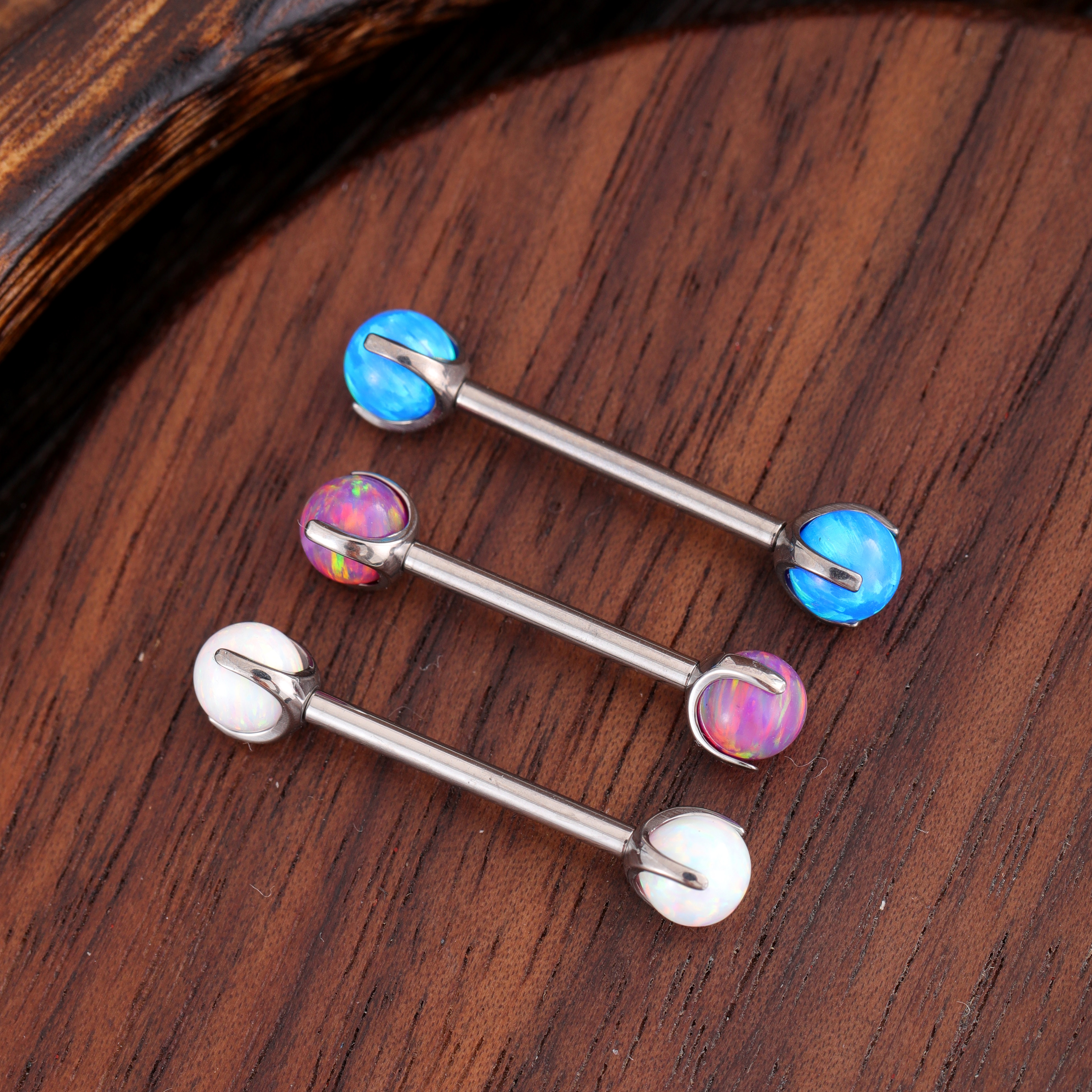 G23 Titanium 14G/16G Opal Tong - Body Jewelry Nipple Rings 리뷰 및 가격