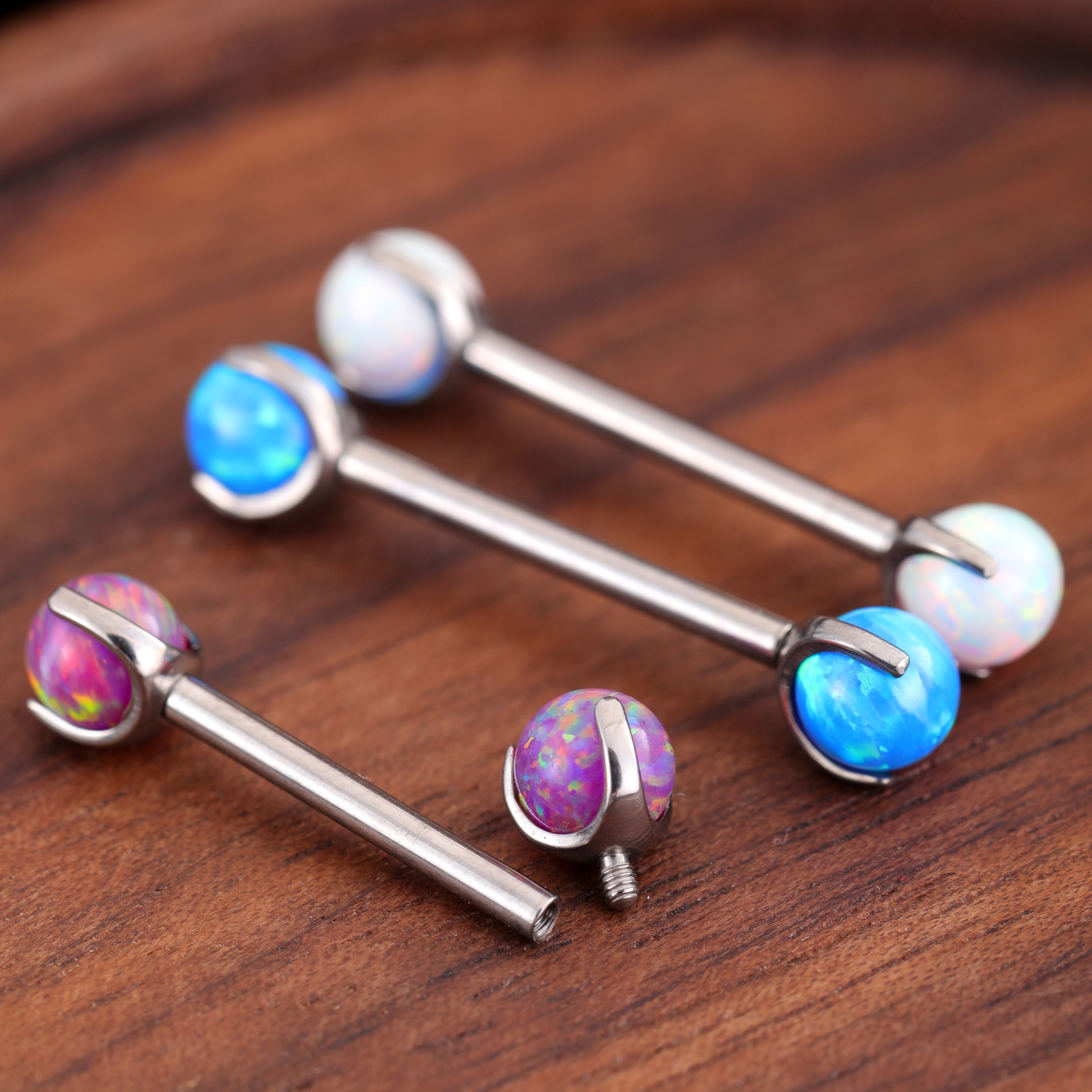 G23 Titanium 14G/16G Opal Tong - Body Jewelry Nipple Rings 리뷰 및 가격