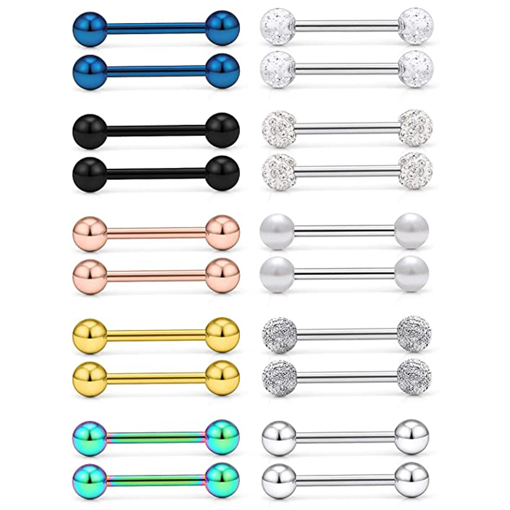 14G Tongue Rings Nipple Rings  - Body Jewelry Nipple Rings 리뷰 및 가격