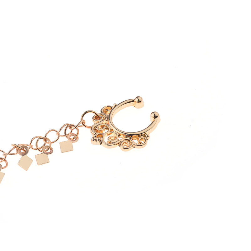 Nose Ring Chain, Hanging Disc  - Body Jewelry Indian 리뷰 및 가격