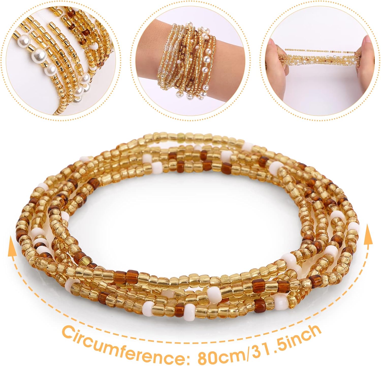 Waist Beads for Women Belly Be - Body Jewelry In Bulk 리뷰 및 가격