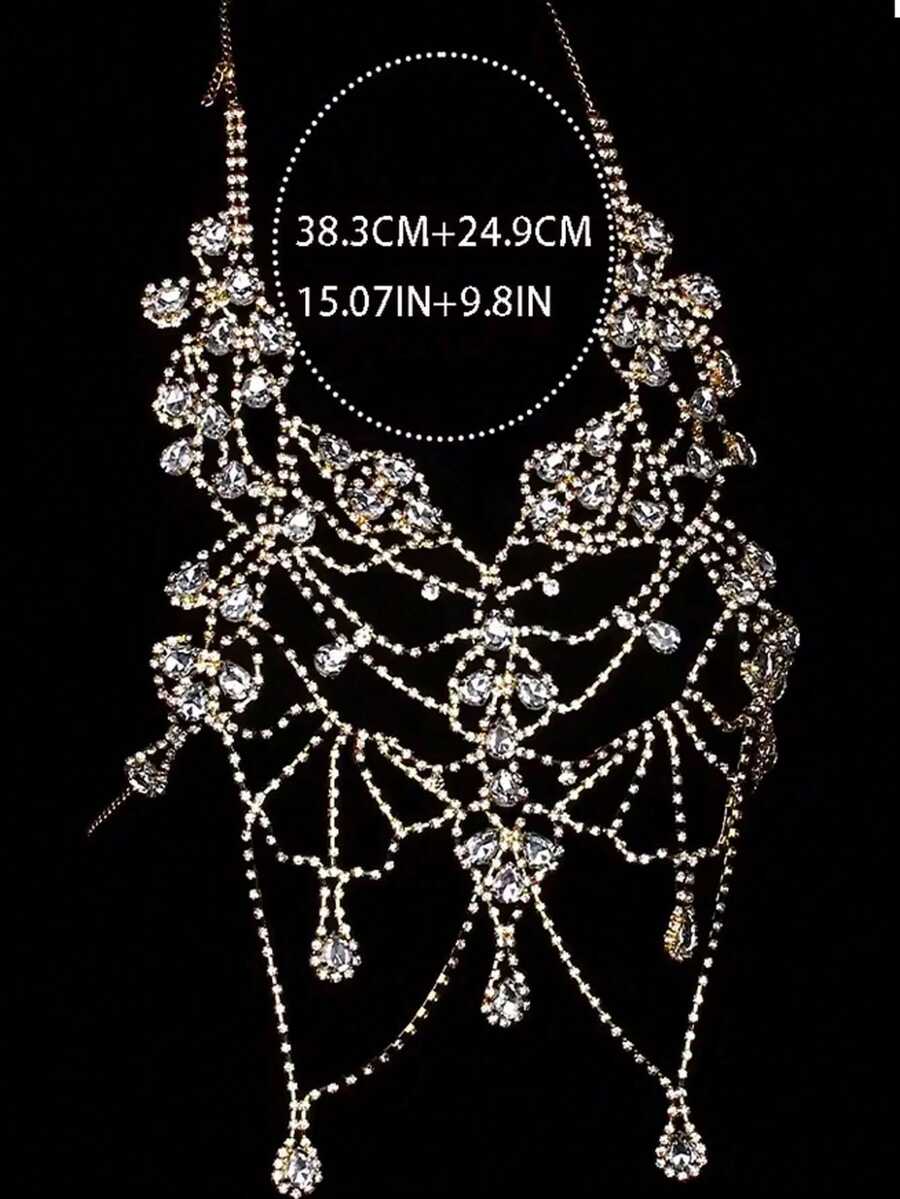 Rhinestone Body Chain Bra Neck - Body Jewelry 리뷰 및 가격
