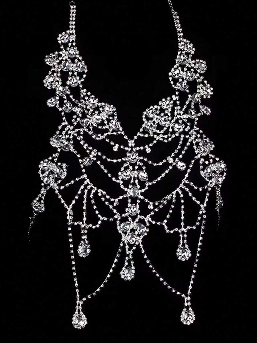 Rhinestone Body Chain Bra Neck - Body Jewelry 리뷰 및 가격