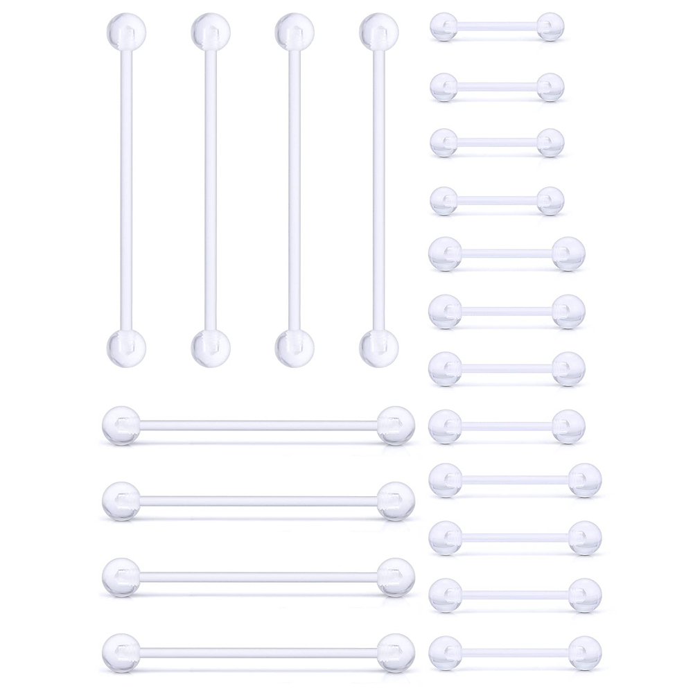 14G Clear Bioflex Flexible Acr - Body Jewelry Industrial 리뷰 및 가격