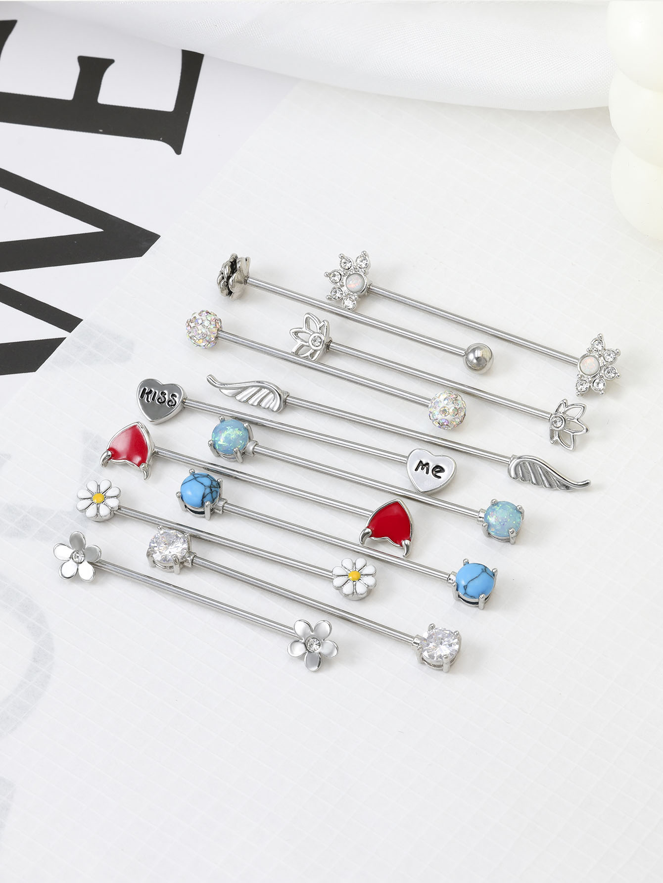 16G Arrows Hearts Industrial B - Body Jewelry Industrial 리뷰 및 가격