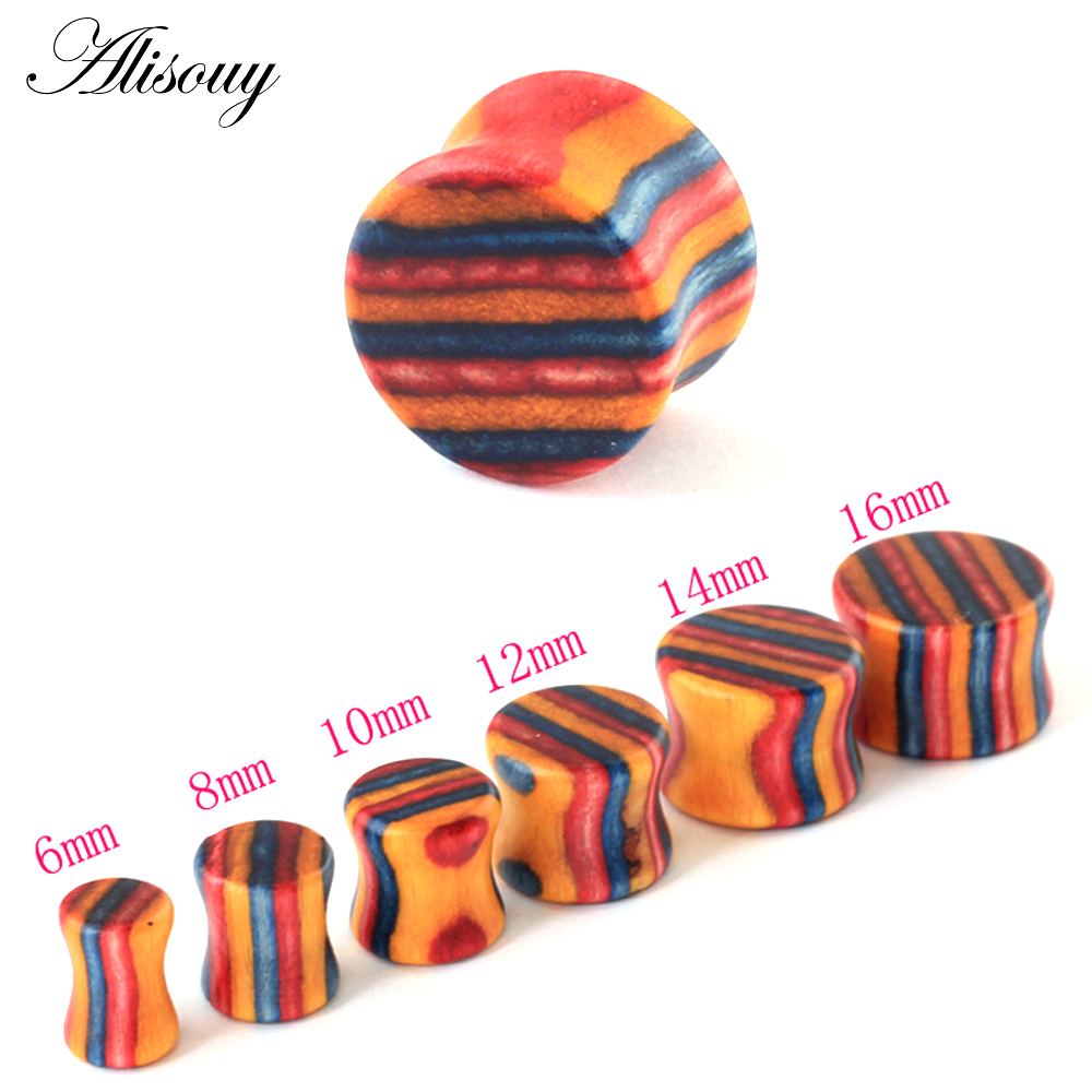 1PC Fashion Ear Plugs Wood Fle - Body Jewelry Ear Plugs 리뷰 및 가격
