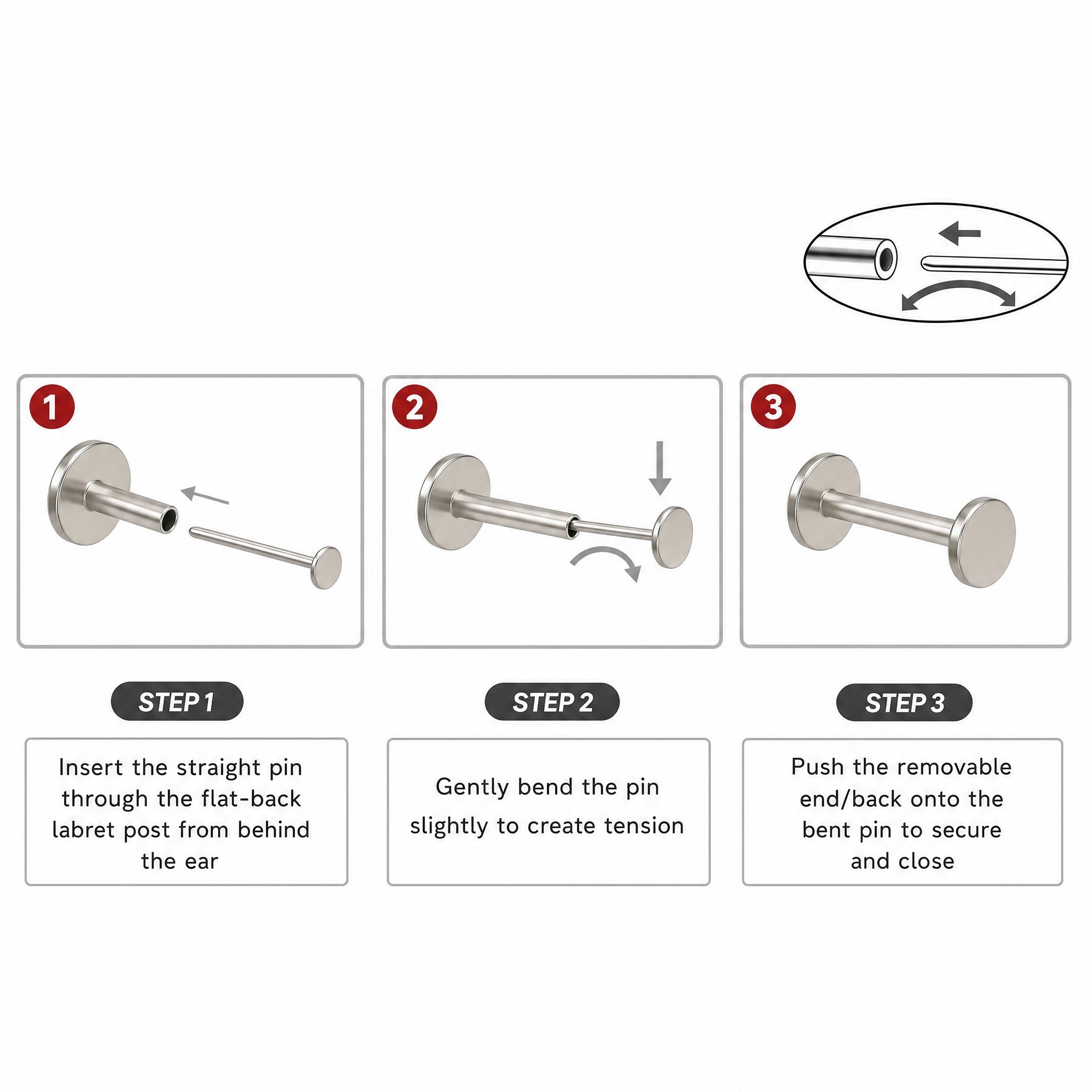 10pcs ASTM F136 Titanium Push  - Body Jewelry Threadless 리뷰 및 가격