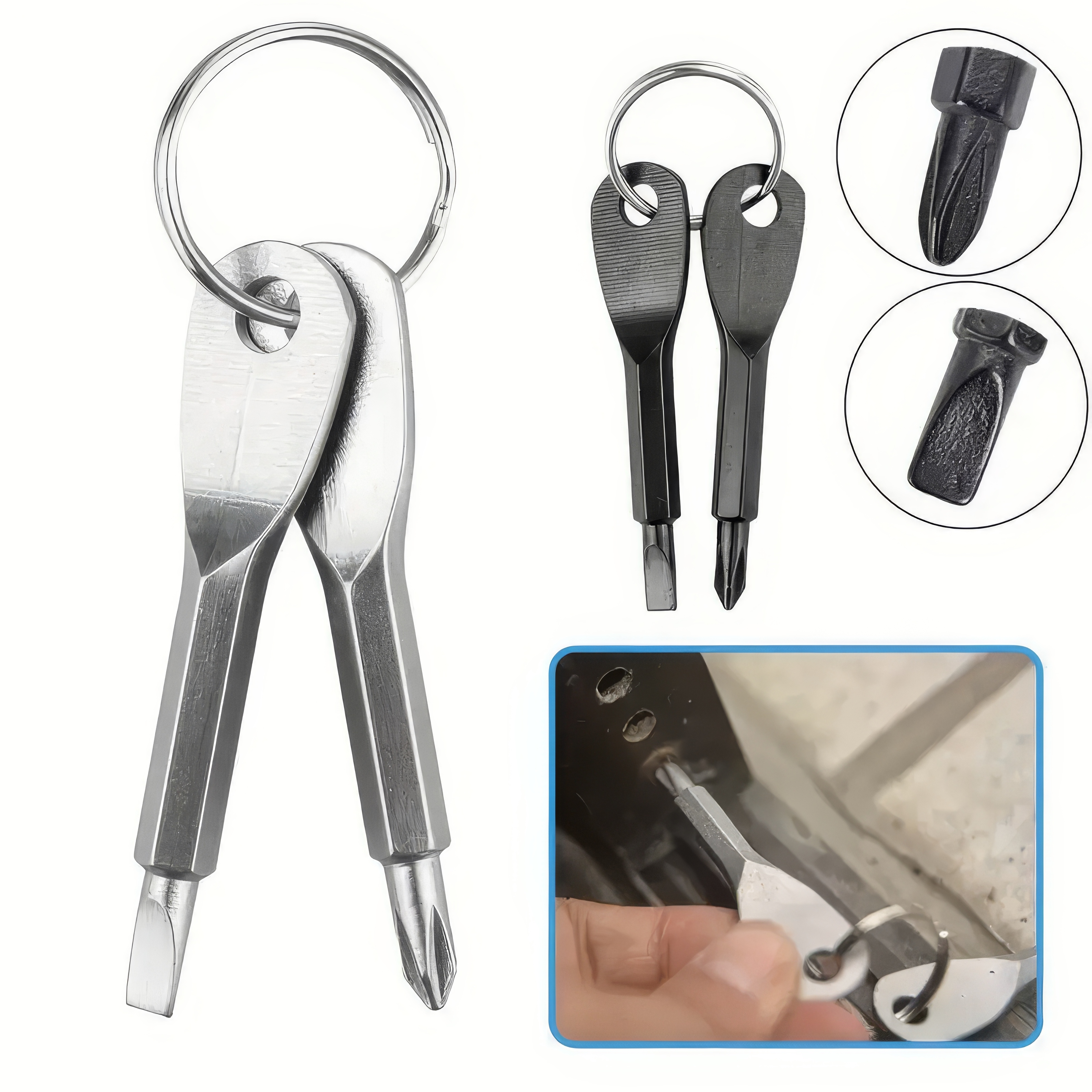 2 Keychain Screwdrivers in Bla - Body Jewelry Repair 리뷰 및 가격