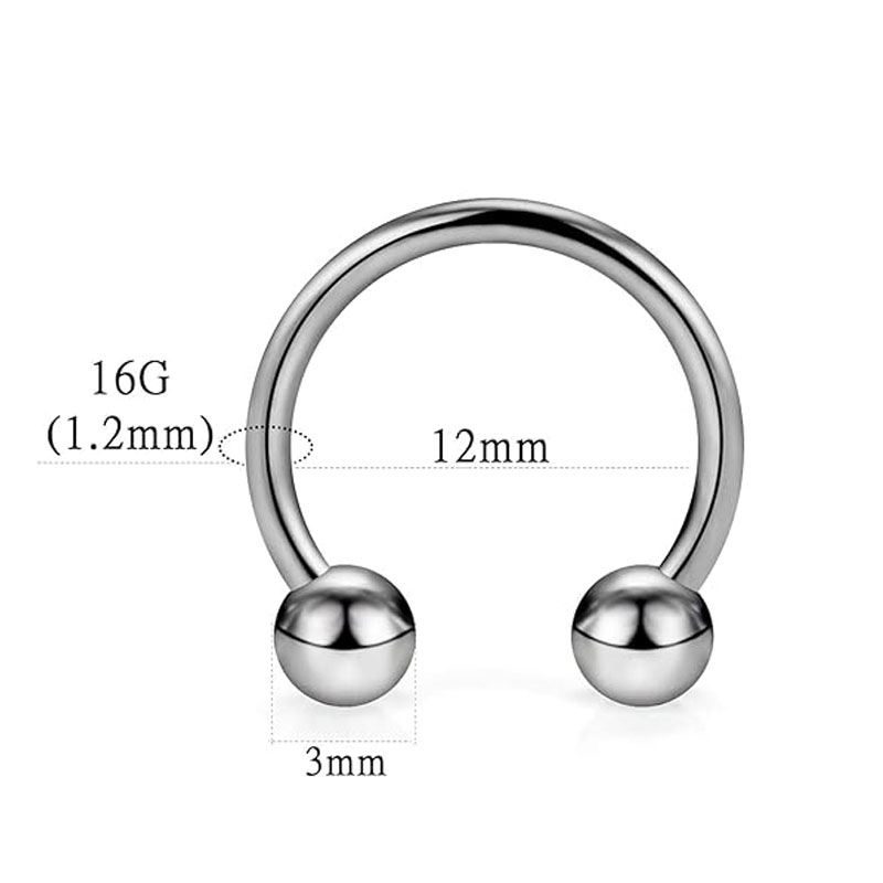 1/5Pcs Titanium Horseshoe Sept - Body Jewelry Nipple Rings 리뷰 및 가격