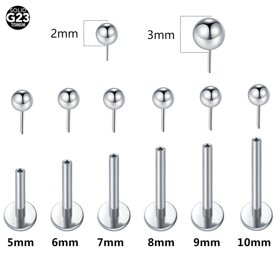 1/10pcs Titanium Push-in Balls - Body Jewelry Threadless 리뷰 및 가격