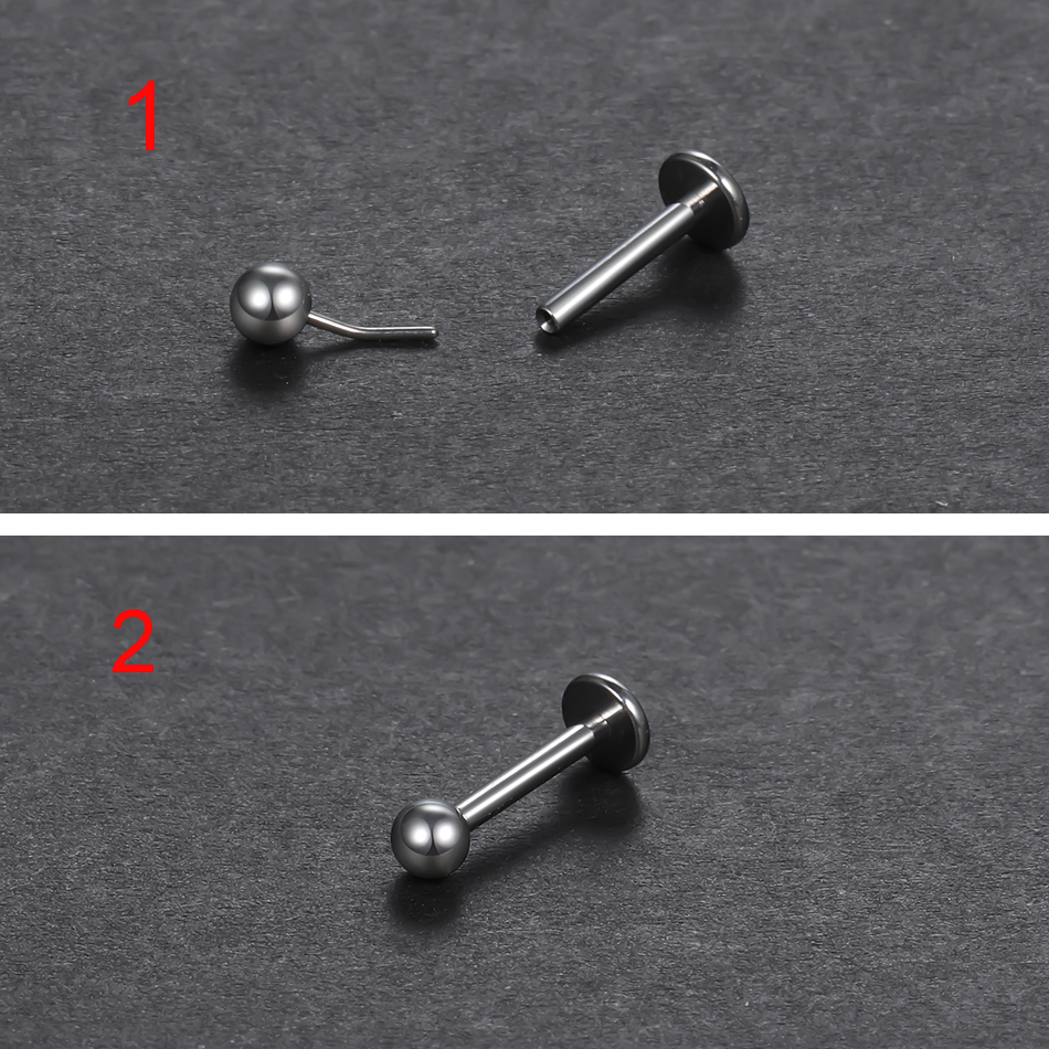 1/10pcs Titanium Push-in Balls - Body Jewelry Threadless 리뷰 및 가격