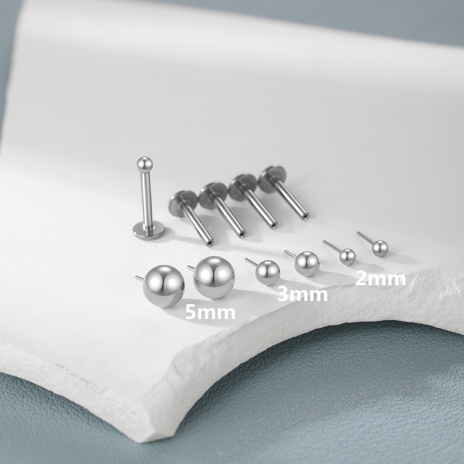 1/10pcs Titanium Push-in Balls - Body Jewelry Threadless 리뷰 및 가격