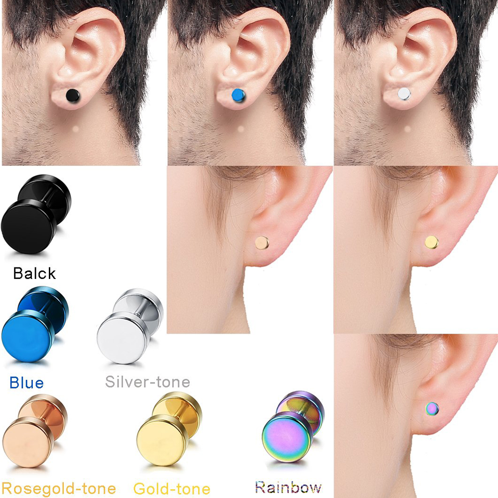 1 Pair/6 Pairs Stainless Steel - Body Jewelry Ear Plugs 리뷰 및 가격