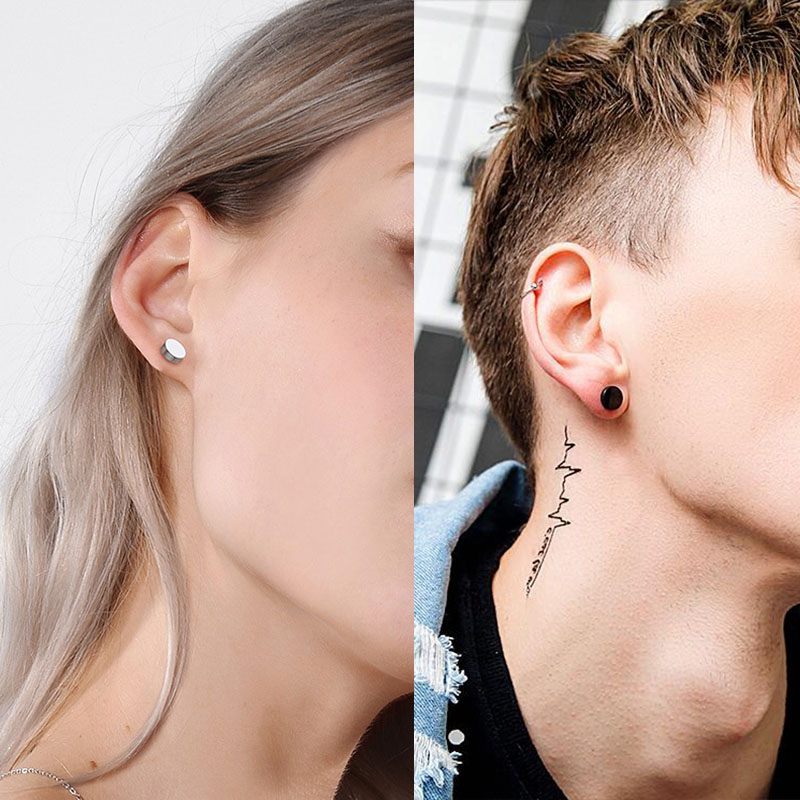1 Pair/6 Pairs Stainless Steel - Body Jewelry Ear Plugs 리뷰 및 가격