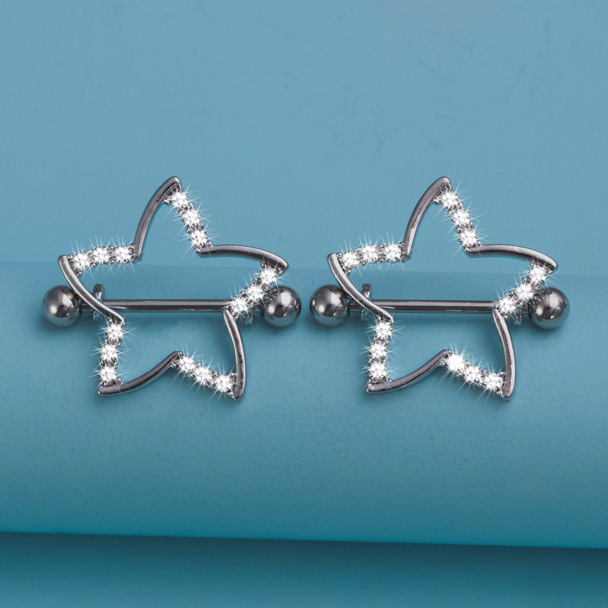 2pcs Nipple Ring Barbell Rhine - Body Jewelry Nipple Rings 리뷰 및 가격