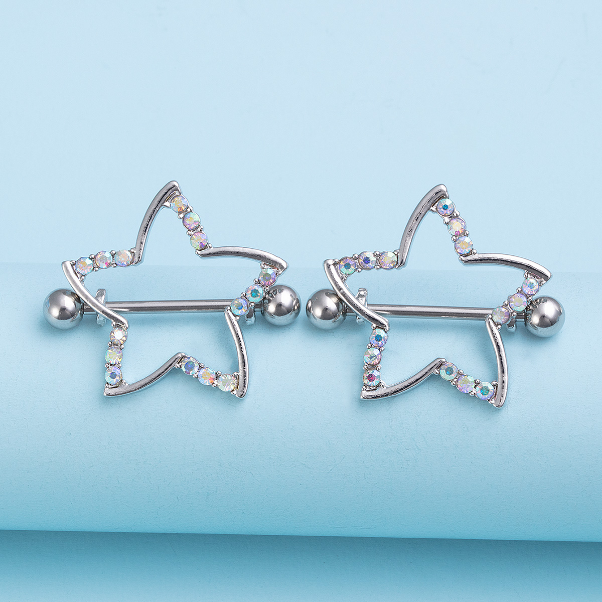 2pcs Nipple Ring Barbell Rhine - Body Jewelry Nipple Rings 리뷰 및 가격
