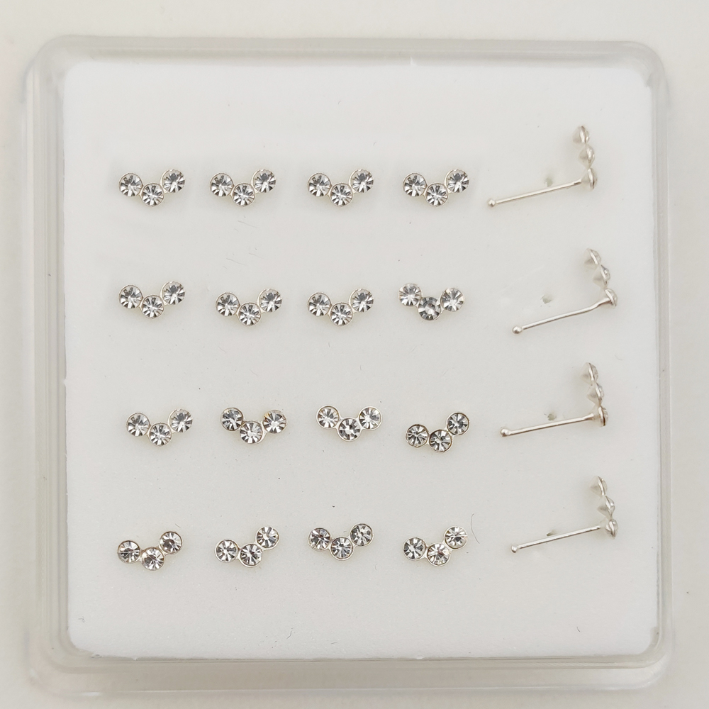 925 Sterling silver crystal no - Body Jewelry Indian 리뷰 및 가격