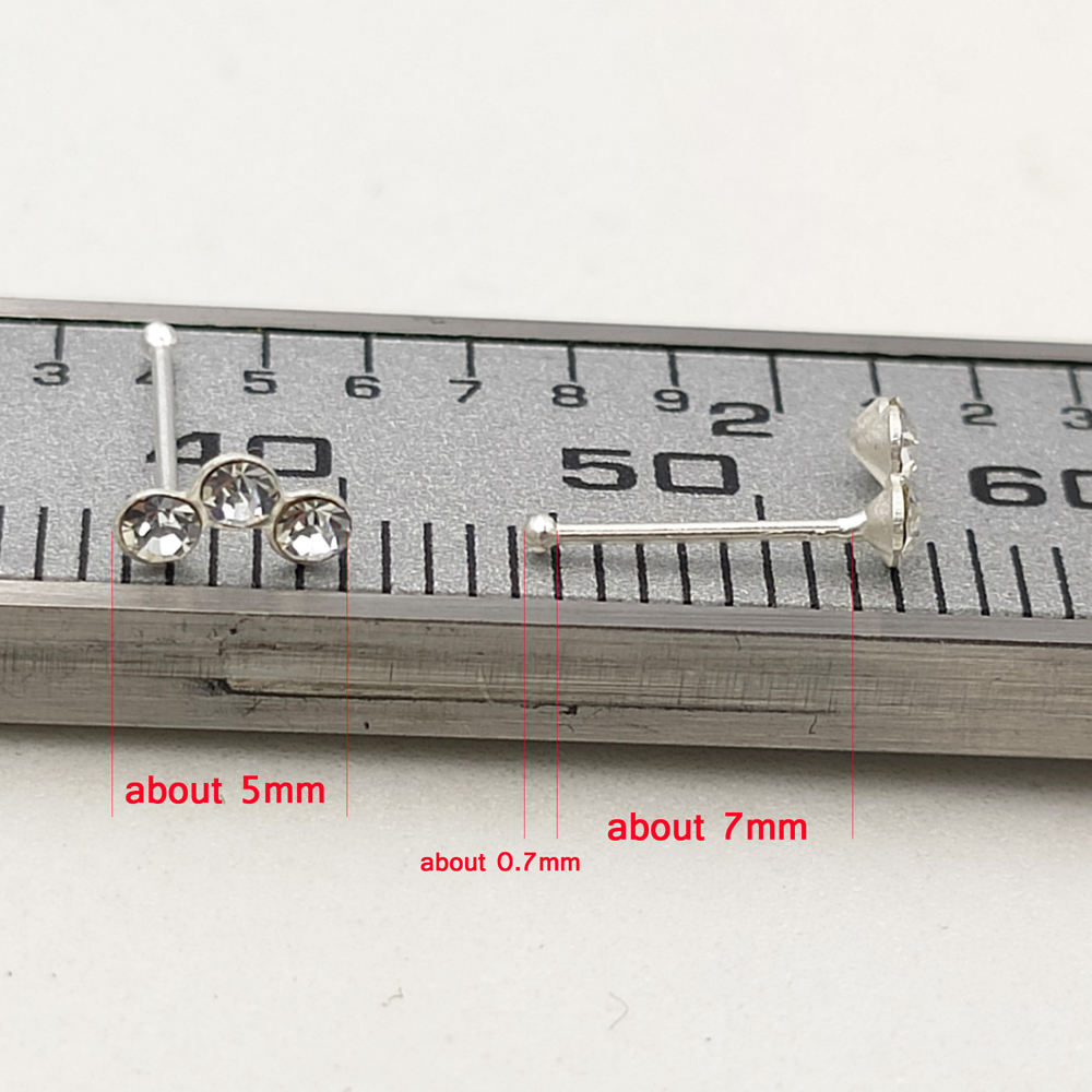 925 Sterling silver crystal no - Body Jewelry Indian 리뷰 및 가격
