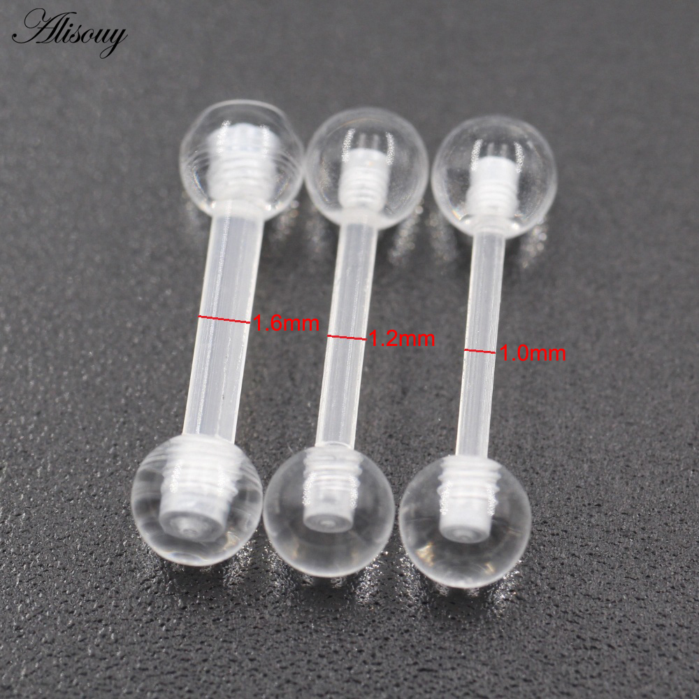 2PCS Transparent Acrylic UV Ba - Body Jewelry Industrial 리뷰 및 가격