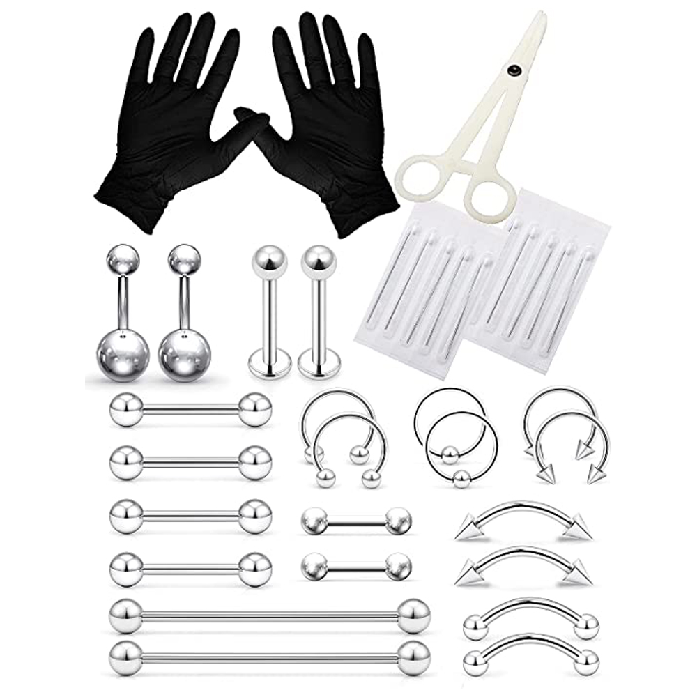 Piercing Kit Stainless Steel E - Body Jewelry Industrial 리뷰 및 가격