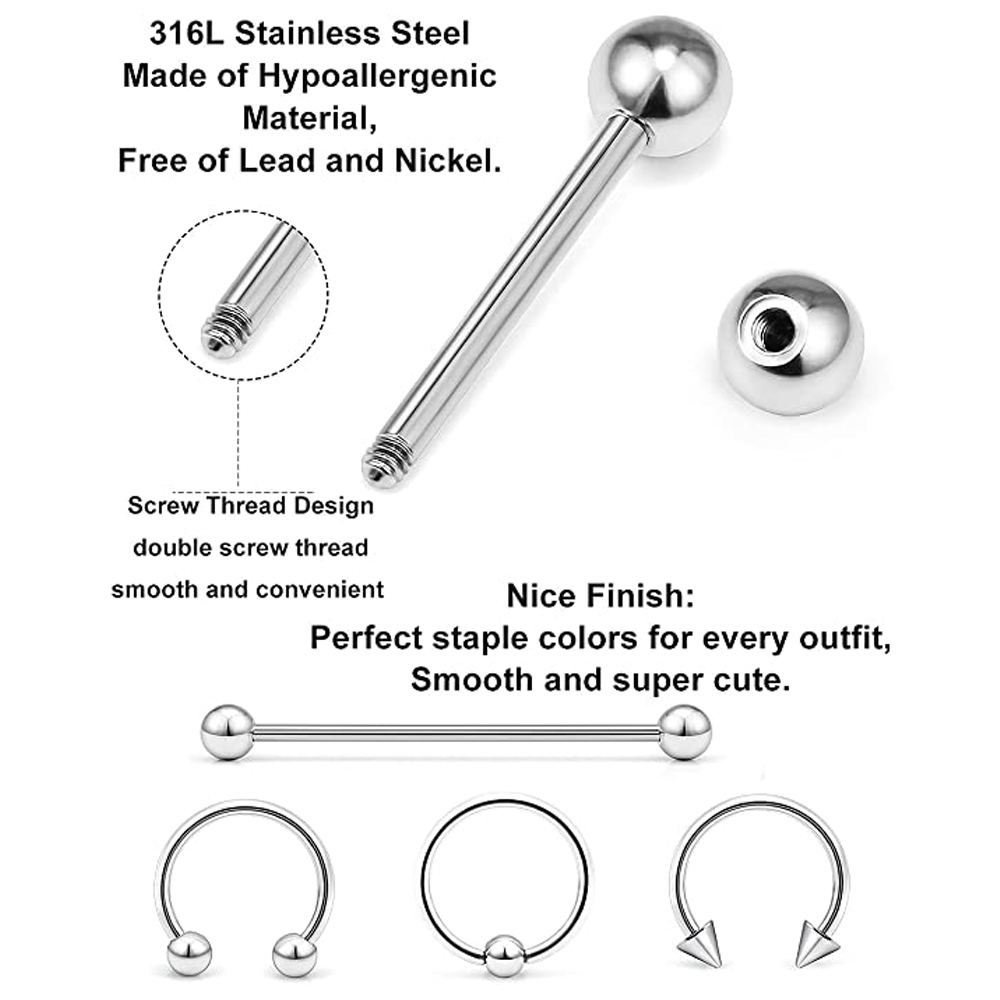 Piercing Kit Stainless Steel E - Body Jewelry Industrial 리뷰 및 가격