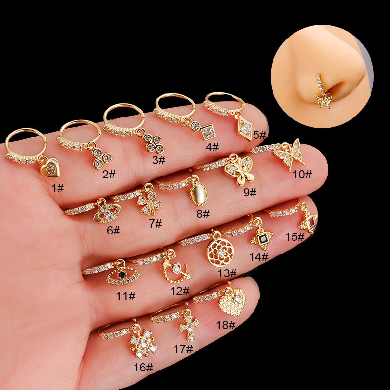 Stainless Steel Nose Ring with - Body Jewelry Indian 리뷰 및 가격