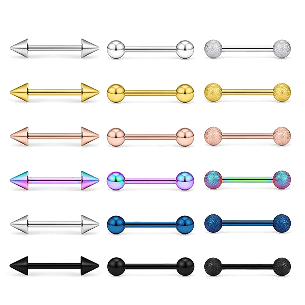 14G Tongue Rings Surgical Stee - Body Jewelry Nipple Rings 리뷰 및 가격