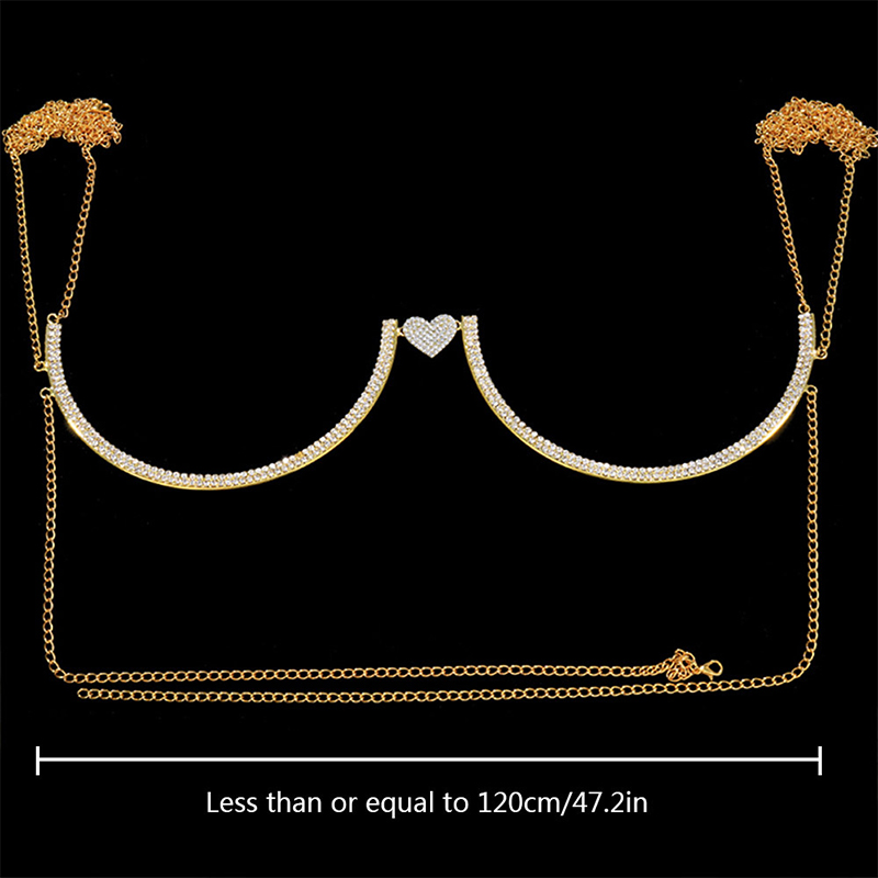 Stonefans Heart Rhinestone Che - Body Jewelry Chest 리뷰 및 가격