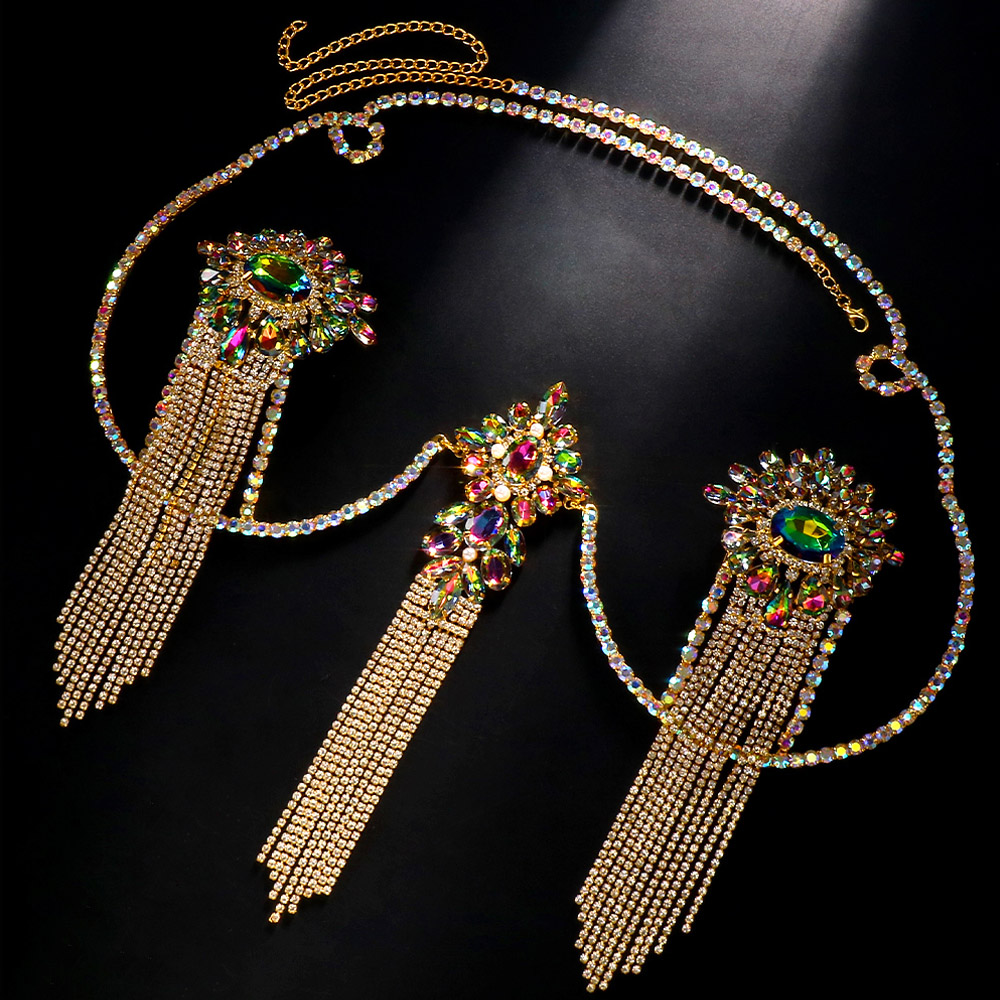 Sexy Tassel Color Crystal Ches - Body Jewelry Rings 리뷰 및 가격