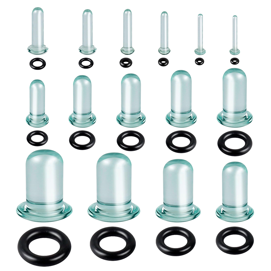 1Pair Glass Ear Tunnels and Pl - Body Jewelry Ear Plugs 리뷰 및 가격