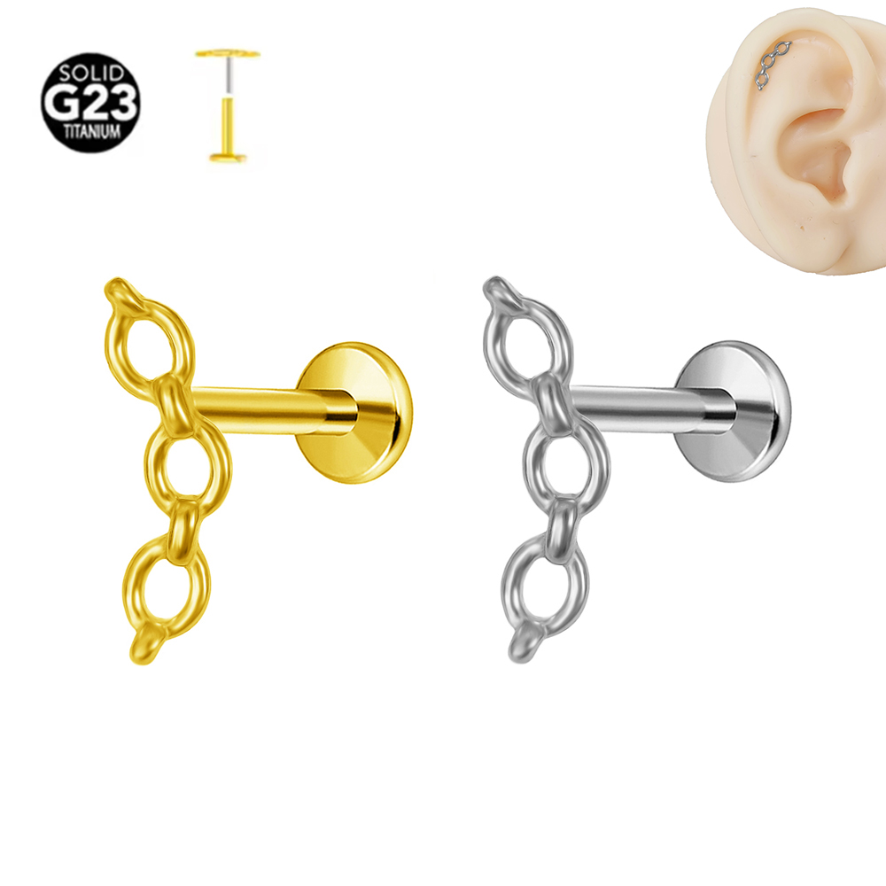ASTM F-136 Titanium Labret Pie - Body Jewelry Threadless 리뷰 및 가격